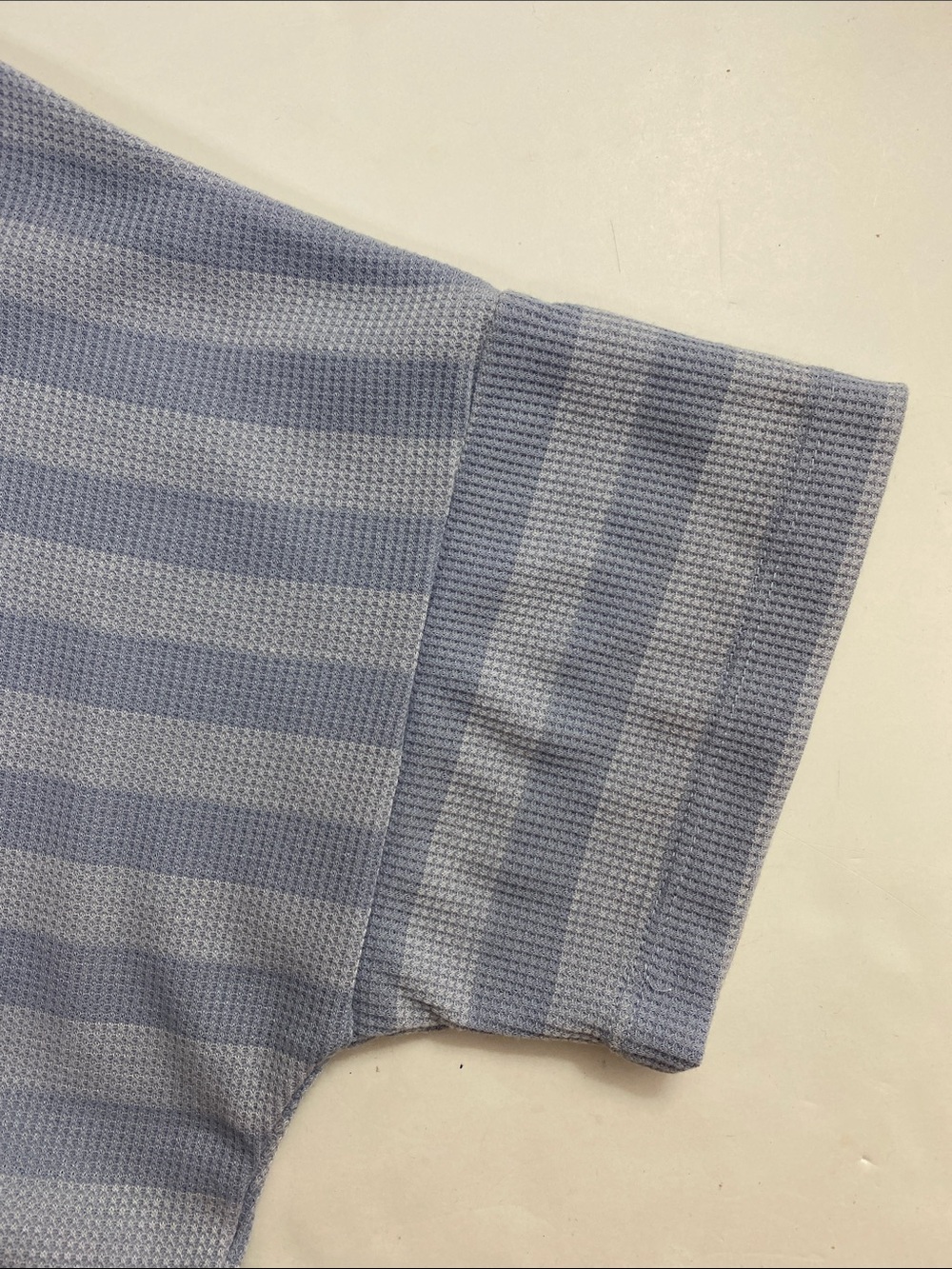 White Birch Waffle Knit Striped Short Romper Size L Casual Vacation Stretch - Picture 6 of 12